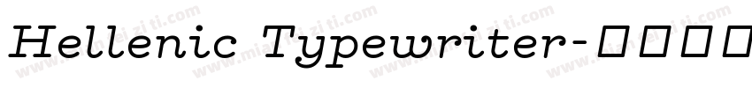 Hellenic Typewriter字体转换